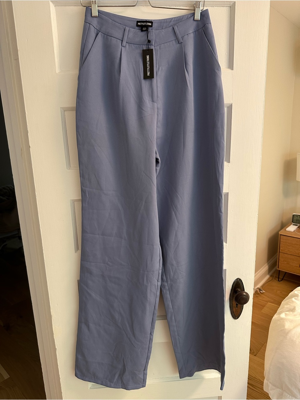 PrettyLittleThing women’s Light Blue Wide-Leg Chinos